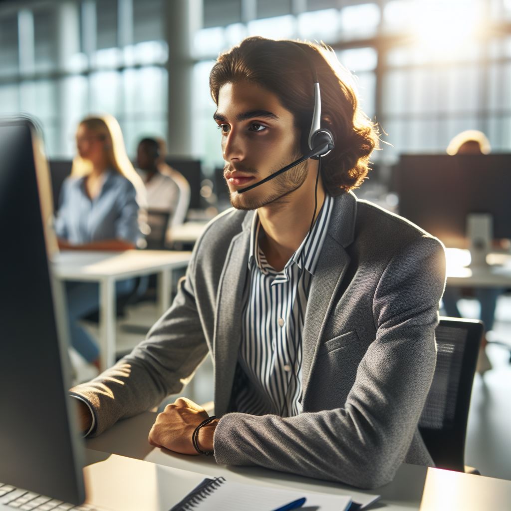 Una donna che lavora al suo computer desktop
